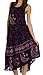 Sakkas B900 Moon and Stars Batik Caftan Tank Dress/Cover Up - Eggplant - One Size