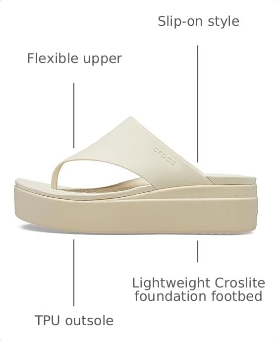 Image of Crocs Women's Brooklyn Platform Flip Flops | Casual Sandals