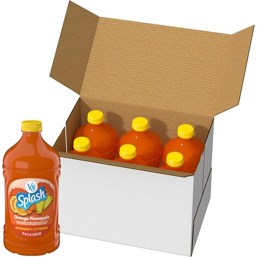 Image of V8 Splash Orange Pineapple Flavored Beverage, 64 fl oz Bottle (6 Pack)