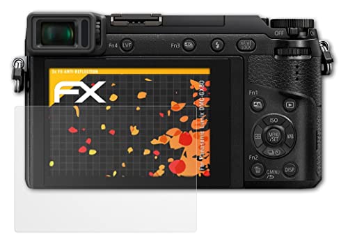 atFoliX Protecteur d'écran Compatible avec Panasonic Lumix DMC-GX80 Film Protection d'écran, antiréfléchissant et Absorbant Les Chocs FX Film Protecteur (3X)