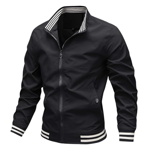 Chaqueta bomber ligera de hombre manga larga miniatura 1