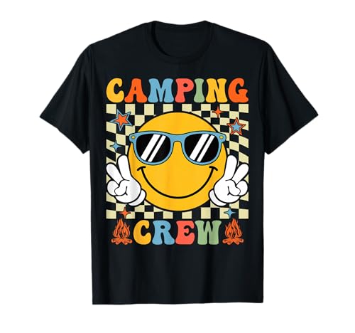 Camping Crew Retro Family Matching Camp Group Squad Team T-Shirt