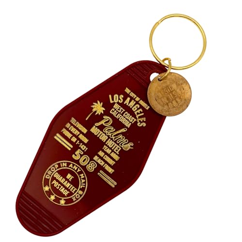 USA CALIFORNIA MOTEL KEYCHAIN ���g���f�U�C�� �J���t�H���j�A ���[�e�� �L�[�z���_�[;USMO-041WI