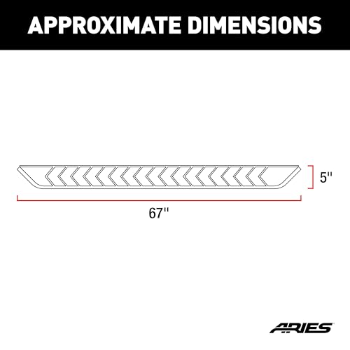 ARIES AeroTread estribos SUV acero negro 67 pulg miniatura 3