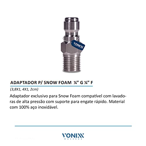 Adaptador para Engate Rápido para Canhão de Espuma Snow Foam Vonixx 1/4
