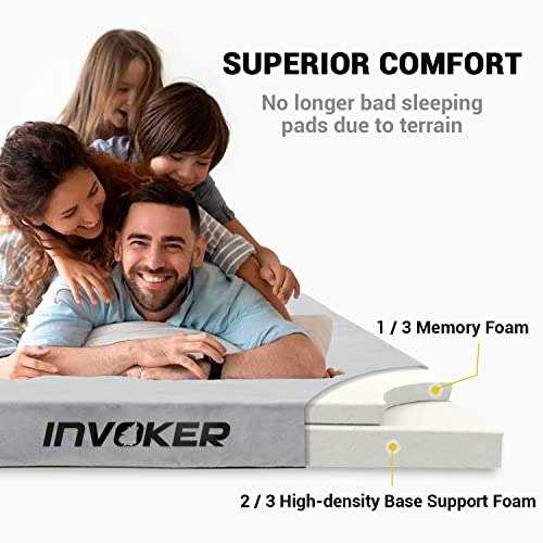 Memory Foam isomatte Camping,Tragbare aufrollbare Auto-Campingmatratze und Bodenmatratze,Kinderbettmatratze Gästebett für Übernachtung.Mit 2 Wasserdichten Hüllen und Reisetasche - Image 3