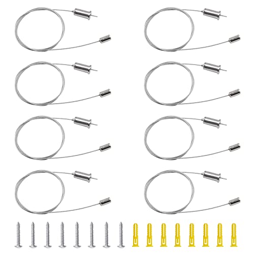 Image of UFURMATE Light Suspension Kit, 8PCS Adjustable Light Suspension Cables Kit 6.6 lbs Ceiling Hanging Wires for Commercial Aquarium LED Panel Light (1 Meter)