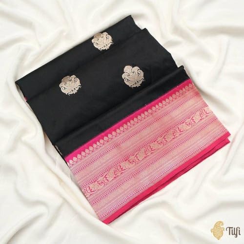 Image of Flosive Women's Present Banarasi Soft Lichi Silk Saree Divya Beautiful Jacquard Rich Pallu Design Work Zari Woven Kanjivaram Silk Style Saree With Soft Lichi Silk Blouse Piece