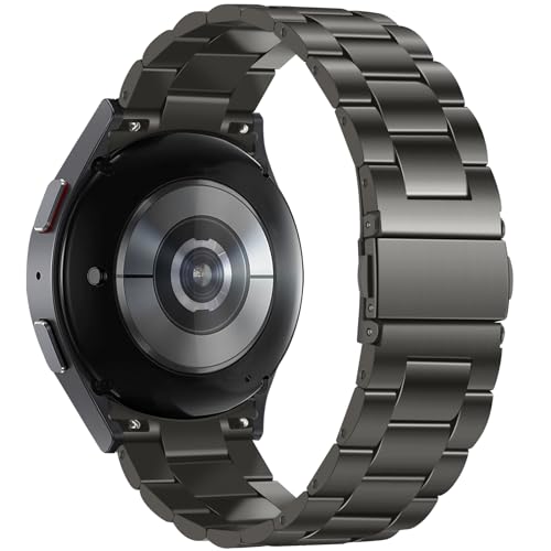 Image of Anlinser No Gap Bands Compatible with Samsung Galaxy Watch Ultra 7 /6 /5 /4 /FE Band 44mm 40mm /Watch 6 Classic Band 47mm 43mm /Watch 5 Pro 45mm /Watch 4 Classic, 20mm 22mm Metal Strap for Women Men