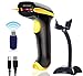 Produktbild Flybiz Barcodelesegerät 2.4Ghz Laser Barcode Scanner Wireless, kabelloser Laser Handscanner USB, 35 m Reichweite, automatisches schnelles und präzises Scannen, 3 Mil Auflösung 32-Bit-Decoder