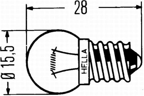 HELLA 2XW 002 897-051 Halogen-Warnleuchte 2897 - 6V - gelb - links/rechts