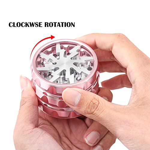 2.5 inch Large Grinder, Spice Kitchen Grinder, Black-Green, Pink - Thumbnail 4