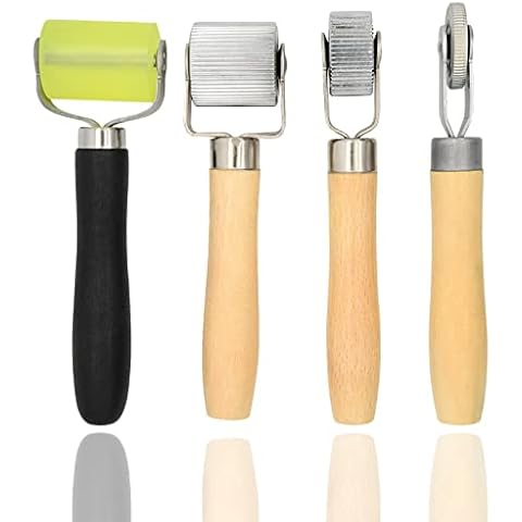 LOYPP Sound Roller, Sound Deadener Roller Tool Car Sound Deadening Roller Sound Deadener Roller Set, Seam Roller, Bearings Equipped Automotive Audio Sound Deadening Application Wheel Roller 4 Pcs Cover