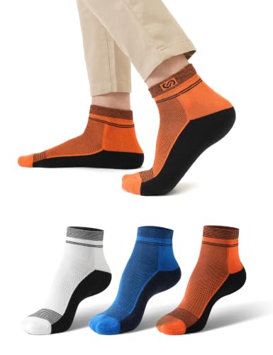 Image of Symbol Premium Men's Cotton Sports Socks Unisex | High Ankle Length | Odour-Free & Anti-bacterial | Cushioned Base | Available in Combo Packs
