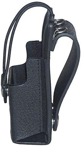 Leather Carry Case for Motorola PR7144A Two Way Radio - with Fixed Belt Loop (Full Display)