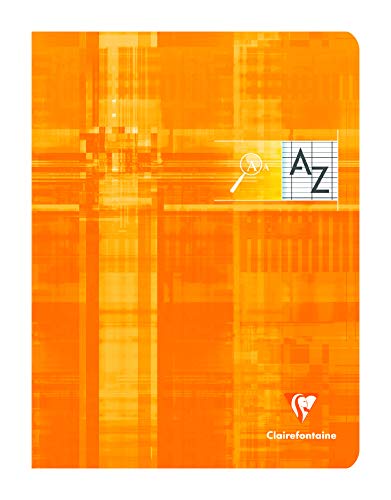 Clairefontaine 63799C - Packung mit 10 Vokabelheften 17x22cm, 48 Blatt ideal für Sehbehinderte, schwarze Lineatur 2,5mm 10x10, französische Lineatur, 90g, farbig sortiert, 1 Pack