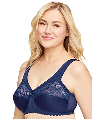 Full Figure Plus Size Magiclift Original Support Bra Wirefree #1000 Blue #TOP3