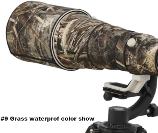 Miniatura 2 de ROLANPRO Nylon impermeable lente camuflaje capa lluvia cubierta para Sony FE 15.748 in F2.8 GM OSS lente funda protectora armas ropa # 19 hierba