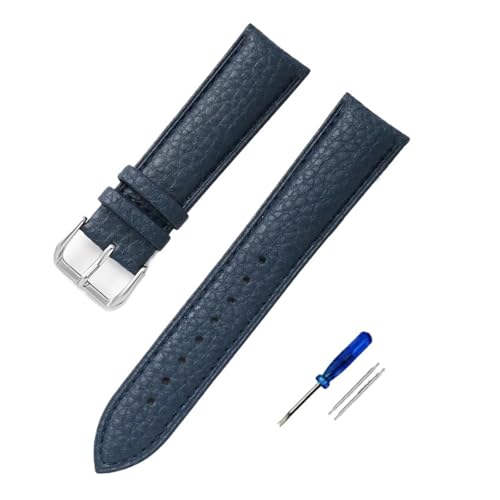 Bracelet de montre YINGO en cuir motif litchi pour homme et femme, taille 12mm à 22mm