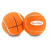 Top Glides Precut Walker Tennis Ball Glides (Orange)