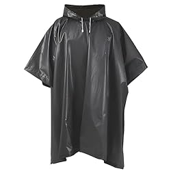 Fayemint Poncho de Lluvia Impermeable, Multifuncio...: 【High quality material】: Poncho de Lluvia Negro hecho de PE de alta calidad y material EVA, inodoro, no tóxico, impermeable, duradero, no es fácil de dañar, puede reutilizarlo muchas veces. 【Waterproof and Breathable】: Poncho con Cordón hecho de tela...