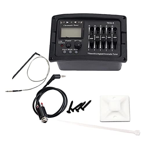 Préamplificateur piézo guitare acoustique 5 bandes égaliseur réduction larsen