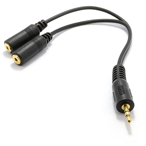 kenable 2,5 mm Stereo Klinkenstecker Kabelverteiler Y-Adapter Adapter Audio Kabel Anschlusskabel Vergoldeten 20 cm