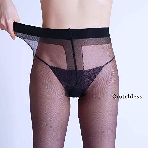 Image of Sahabowi Women's Sheer Tights, High Waist Pantyhose, Vintage Control Top Stockings,Shaping Pantyhose Slimming Butt Lifting