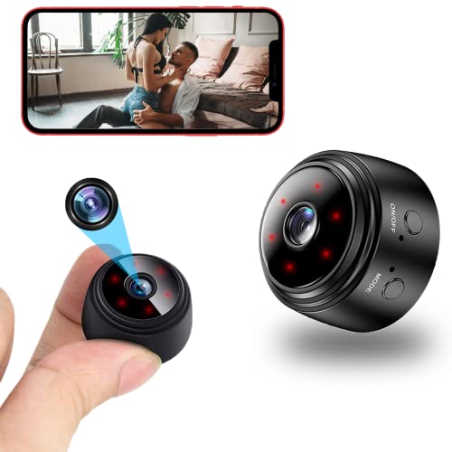 Mini Spy Camera WiFi Wireless Hidden Nanny Cam 1080P Home Security Baby Monitor Indoor Video Recorder with Live Feed Phone APP Remote Viewing Motion Detection Night Vision (Live 720P)