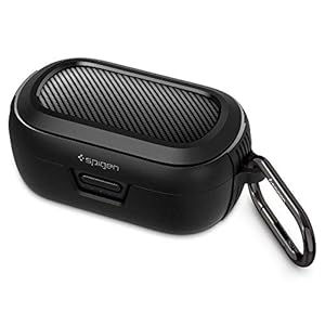 Spigen Rugged Armor Ontworpen voor Bose QuietComfort Earbuds Hoesjes Case Cover (2020) – Mat Zwart