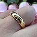 TUTISS 5mm Gold Tungsten Rings for Men Women Engagement Wedding Bands Domed Polished Comfort Fit Size 11