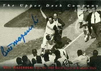 Bill Mazeroski autographed Baseball Card (Pittsburgh Pirates) 1994 Upper Deck #8 World Series Home Run