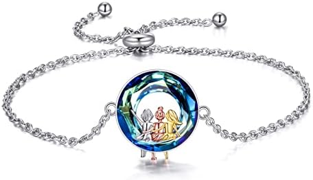 AOBOCO 3 Sisters Bracelet Gift Blue Sisters Bracelet Jewelry Gift from Sister