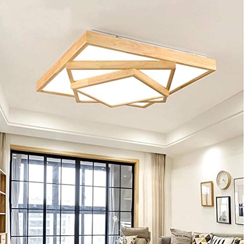 Preisvergleich Produktbild Casa perfetta Moderne Continental Kreativität einzigartiges Design Kronleuchter Wohnzimmer Hotel Büros Schlafzimmer Raster- Licht geführt Eisen Massivholz 48 * 48 * 12cm