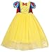 Produktbild Le SSara Mädchen Prinzessin Schnee kostüm Phantasie fee Dressing up Cosplay Dress mit Cape (100, E70)
