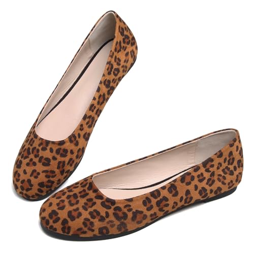 Image of Dear Time Women's Flats Comfortable Slip On Ballet Flats Soft Solid Casual Shoes