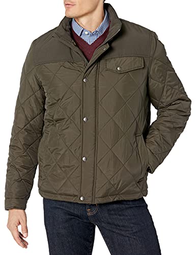 Image of Cole Haan Men's 28 inch Tonal Mix Media Diamond With Faux Sherpa Lining
