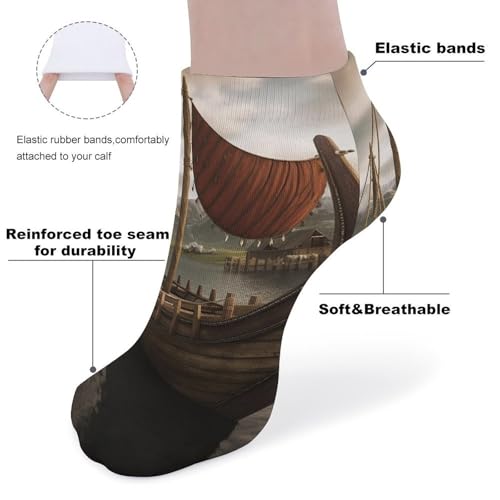 5 Pack Ankle Socks for Men Women Modern Geometric Pattern Socks Low Cut Breathable Casual Sock No Show Sock3