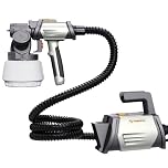 Tilswall Paint Sprayer Electric Fence Paint Sprayer with 1300ml Container, HVLP Spray Paint Gun with 4 Nozzles and 3 Spray Modes for Fences, Sheds, Decking, Walls, Ceilings, Garden Furniture (White)