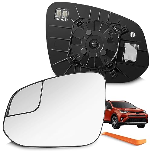SNEMEEY Compatible with Toyota RAV4 Driver Side Mirror Glass 2016