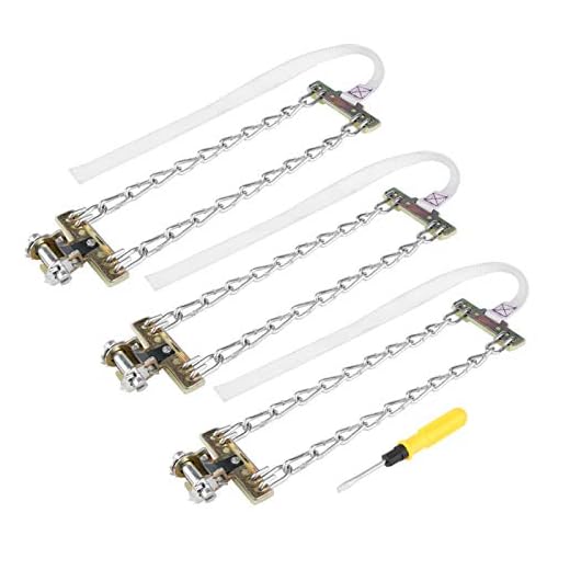 Catene antiscivolo per pneumatici, catena per pneumatici a clip, 3 pezzi di fango antiscivolo Catena per pneumatici da neve ghiacciata Cintura per pneumatici di sicurezza invernale per (Large)