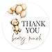 Andaz Press 2 Inch Round Thank You Beary Much Baby Shower Stickers, Teddy Bear Baby Shower Decorations, We Can Bearly Wait Decorations, Neutral Stickers for Candy, Favors, Envelopes, 40 Pack