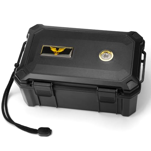 Bald Eagle Cigar Humidor Box, Travel Humidor with...