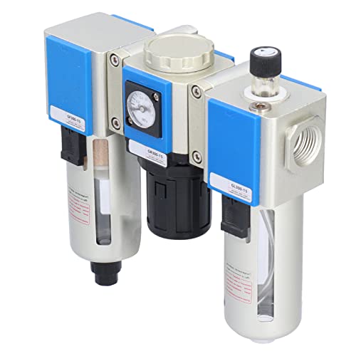 FTVOGUE - Pneumatique Filtre À, Filtres, régulateurs et lubrificateurs Ensembles de filtres et régulateurs Air Pression Régulateur Compresseur Traitement Lubrificateur Alliage D'aluminium PT 1/2 GC300-15