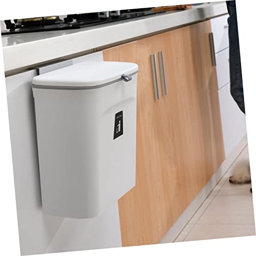 Cabilock caneca de basura rectangular con tapa blanca miniatura 3