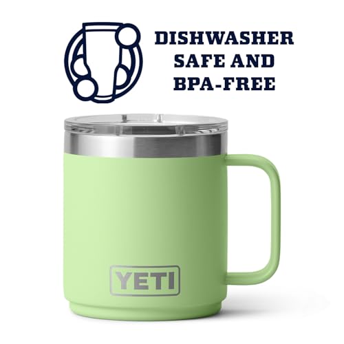 Image of YETI Rambler 10 oz Stackable Mug, Vacuum Insulated, Stainless Steel with MagSlider Lid, Key Lime