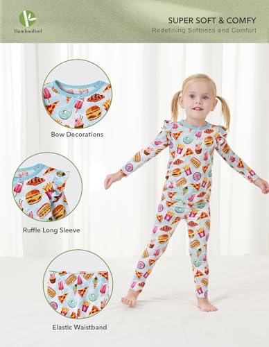 Image of Toddler Girl Pajama Set Infant Girls Long Sleeve Tops Leggings Clothes Sets 2 Piece Outfits 6M-6Y