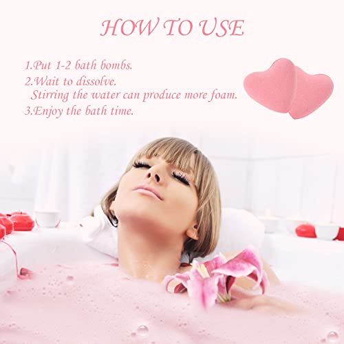 Noiclub Bath Bombs With Scented Candles Gift Sets For Women Heart Shaped Bubble Natural Essential Oil Spa Bath Fizzies Aromatherapy For Women Girlfriend Wife Birthday Valentines White Day Gift #TOP4