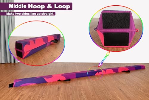 Image of Marfula 6 FT / 8 FT / 9 FT Folding Gymnastics Beam Foam Balance Floor Beam