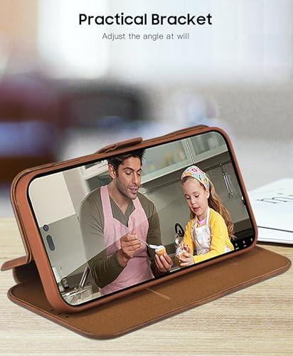 Image of BOUNCEBACK Vegan Leather Magnectic Closure Flip Flap Wallet Back Case Cover for iPhone 17 Pro Max -Blue